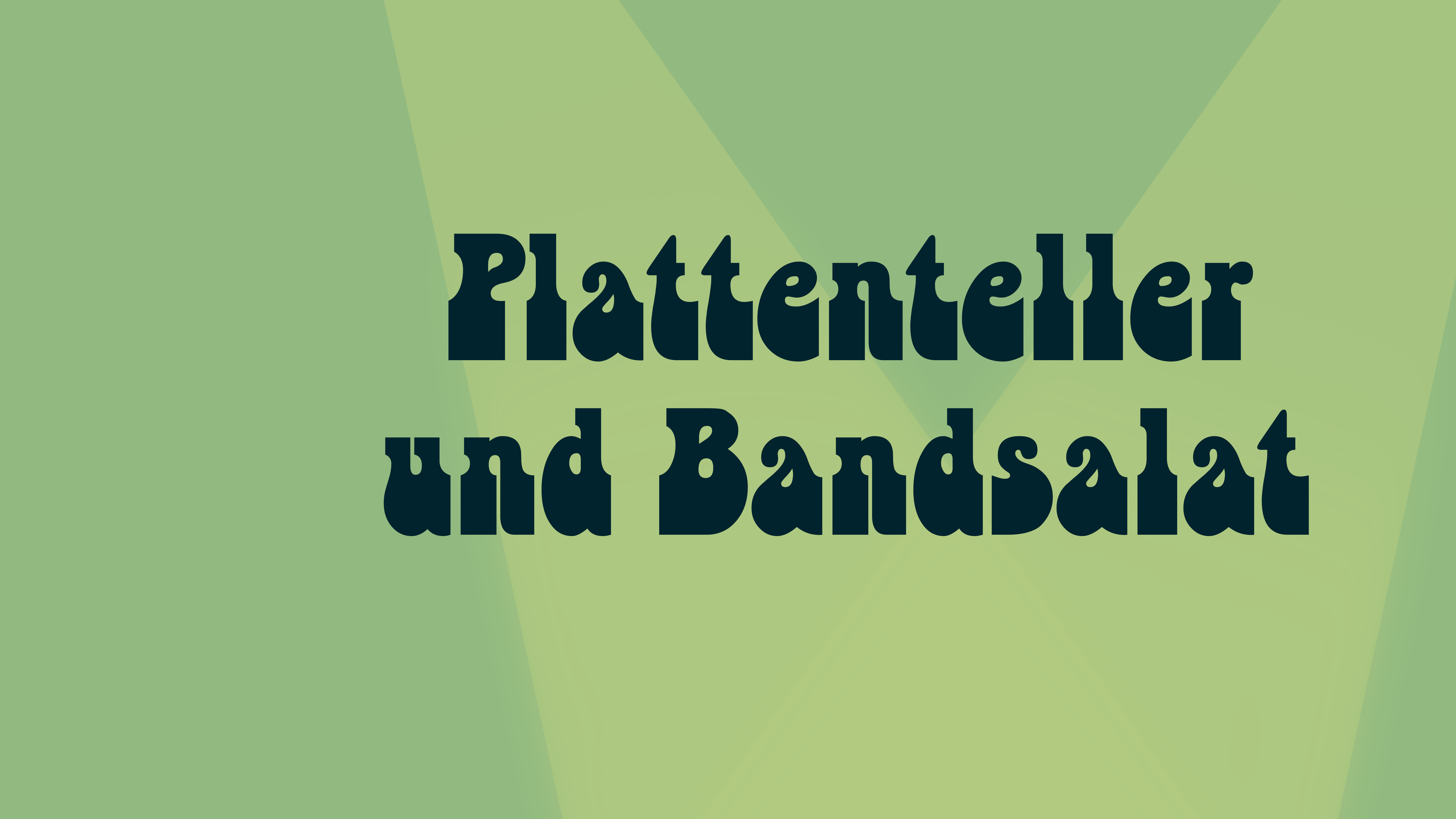 Plattenteller und Bandsalat