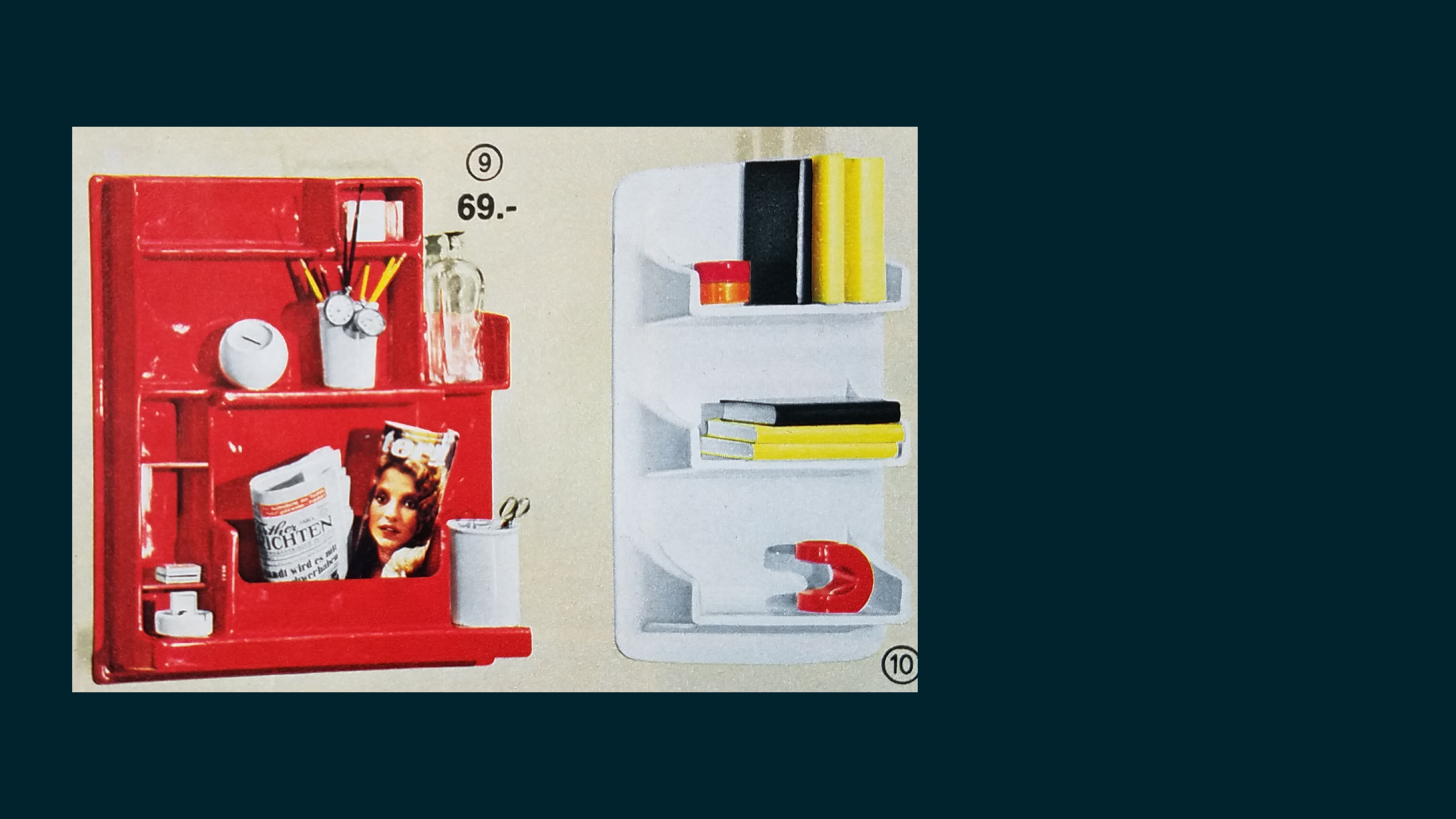 Plastikmöbel aus einem Guss waren sehr beliebt.