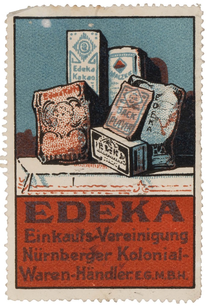 Werbemarke für Produkte der Edeka