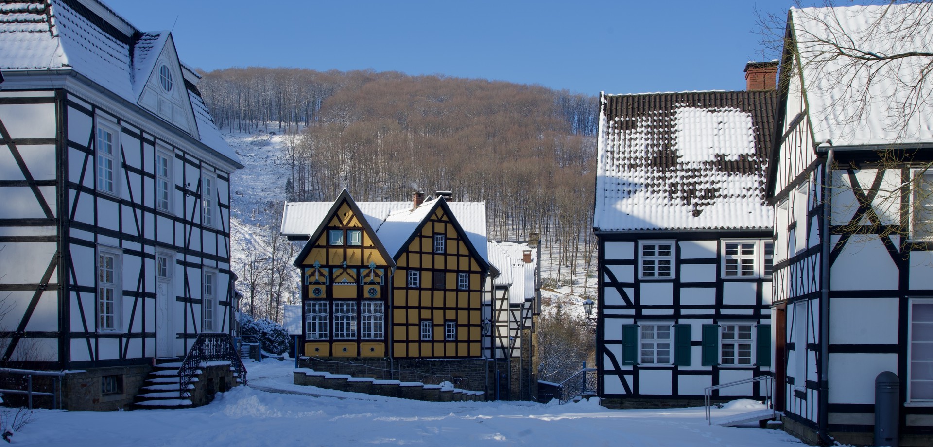 Schnee auf dem oberen Platz