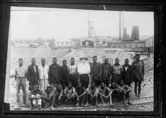 Die Aufnahme aus dem Kupferbergwerk Otavi