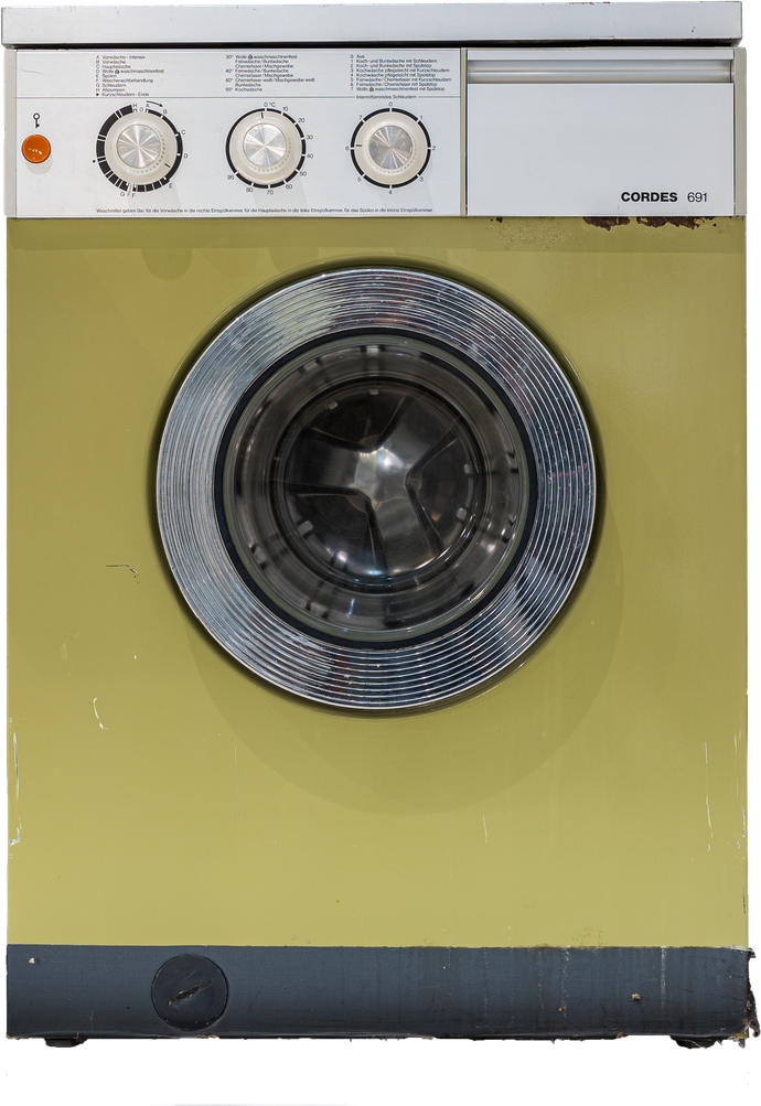 Grüne Waschmaschine aus Westfalen